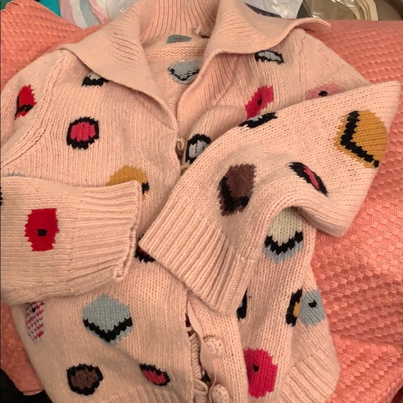 Anthropologie knit sweater with colorful circles - Picture 9 of 10